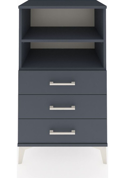Hyperion Komodin 2 Raflı 3 Çekmeceli 60x44x106 Antrasit-antrasit Antrasit