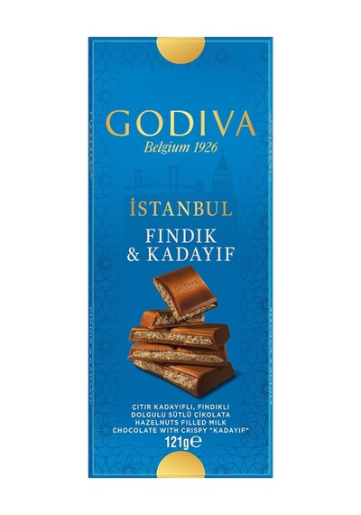 İstanbul Fındıklı & Kadayıflı Tablet Çikolata 121 G - 8 Adet