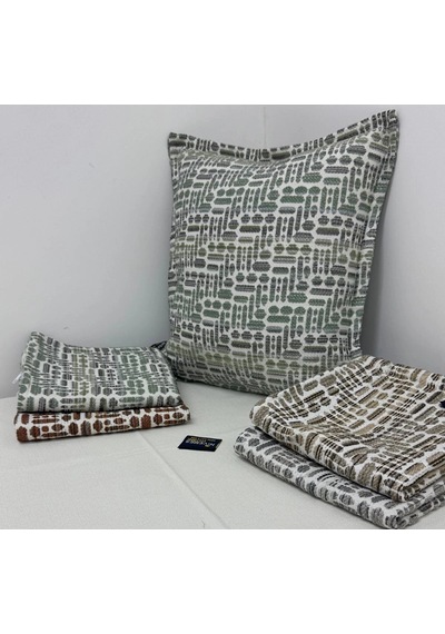 Nivemeshome Kırlent Kılıfı 45x45 Lisa 02 Yeşil Yeşil