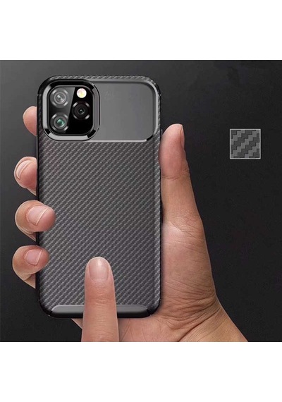 Apple Uyumlu iPhone 11 Pro Max Kılıf Zore Negro Silikon Kapak Siyah