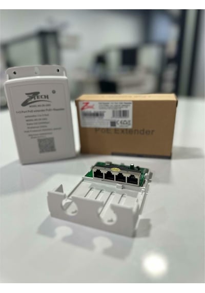Ztech Zr-1003 1+3 1 Giriş 3 Çıkış 100mt Poe Repeater Çoklayıcı Tekrarlayıcı