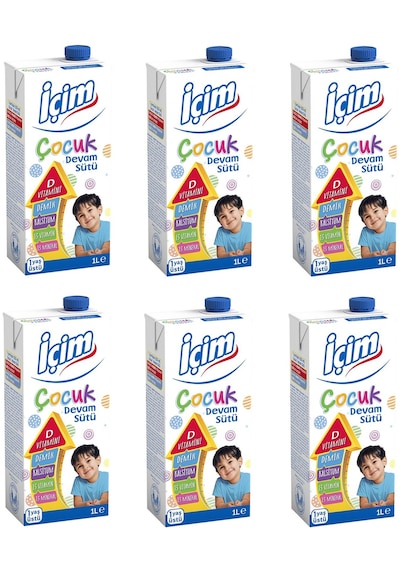 İçim Çocuk Devam Sütü 1 Lt X 6 Adet