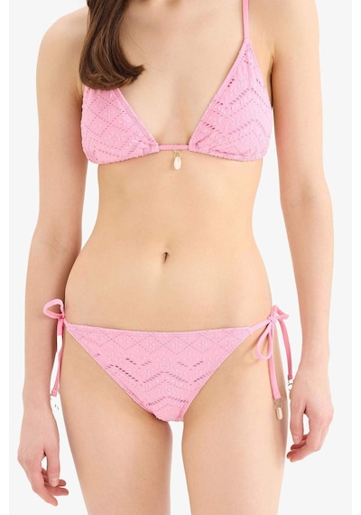 Defacto Regular Fit Nakışlı Brode Üçgen Bikini Üstü B6894AX25SM Pembe