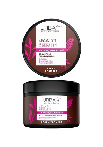 Urban Care Argan Yağı &amp Keratin Kolay Kırılan Saçlara Özel Yoğun Saç Bakım Maskesi 230 Ml- Vegan
