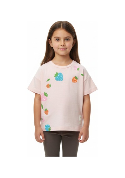 Toontoy Kids Toontoy Kız Çocuk Bisiklet Yaka Düşük Omuz Kısa Kollu Baskılı Tişört 25005 Pudra Toontoy Kids Toontoy Kız Çocuk Bisiklet Yaka Düşük Omuz Kısa Kollu Baskılı Tişört 25005 Pudra