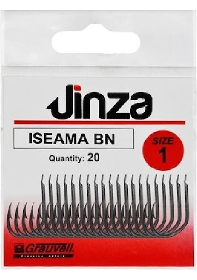 Jinza 57070 İseama Bn Siyah Olta İğnesi20 Li Paket No:1 - Standart