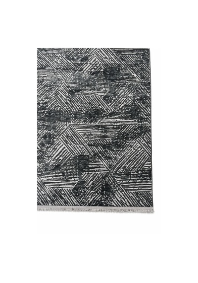 Modena İskandinav Yıkanabilir Şönil Kilim Saçaklı, Kaymaz Tabanlı Koridor Salon Oturma Çocuk Odası Halısı Antrasit