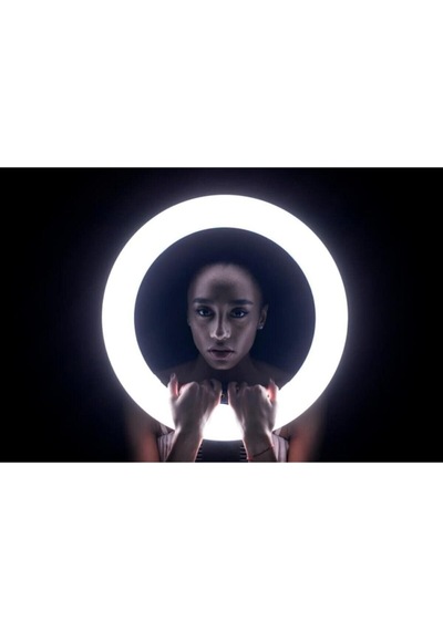 Ring Light 18inç Youtuber Tiktok Led Çantalı Ve Kumandalı 3 Telefon Tutucu Makyaj Işığı+2.1 M Tripod