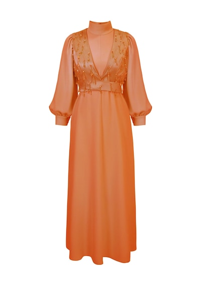 Senna Sparkle Dress Turuncu Turuncu