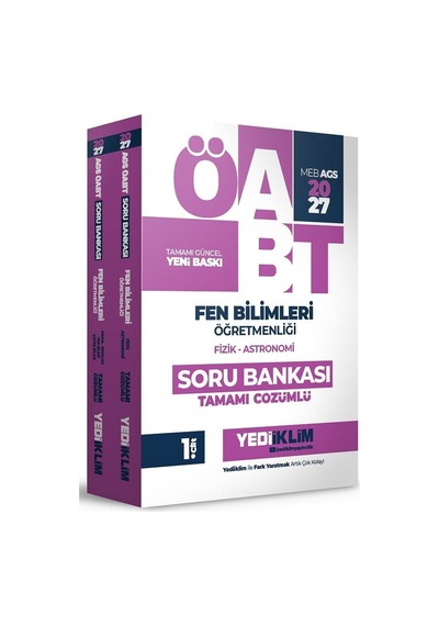 Yediiklim 2027 Öabt Meb-ags Fen Bilimleri Öğretmenliği Soru Bankası Çözümlü Modüler Set