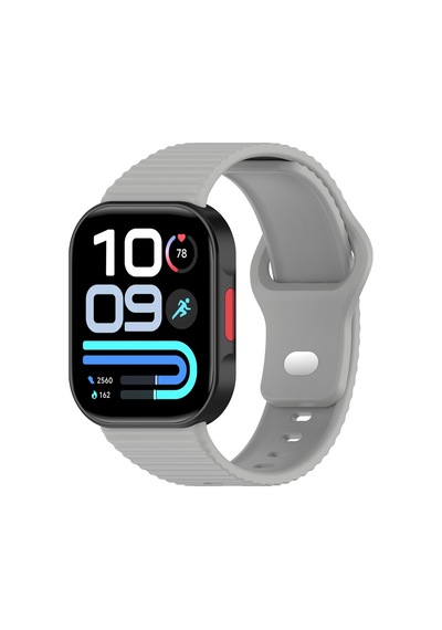 Redmi Watch 6 Silikon Kordon Tırtıklı Suya Dayanıklı Tasarım Gri