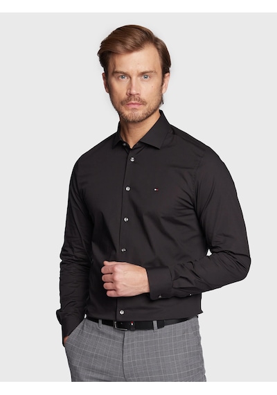 Tommy Hilfiger Erkek Regular Fit Pamuklu Gömlek Siyah
