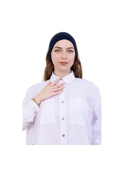 Modish Group Kadın Tesettür Bandana Penye Kaymaz Hazır Şal Eşarp Altı Bone Rahat Kullanım Lacivert