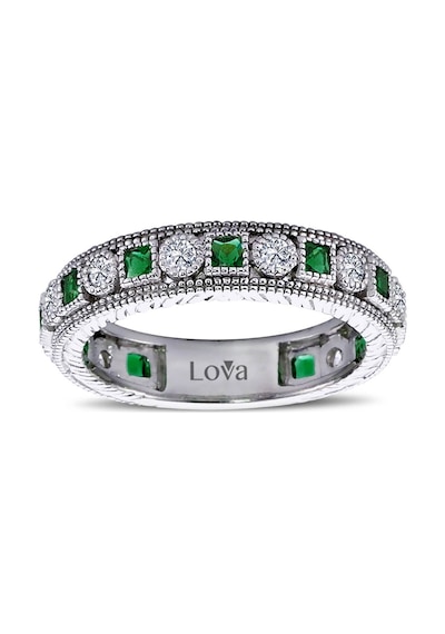 Lova Pırlantalı Prenses Zümrüt Tamtur Yüzük - 1040082