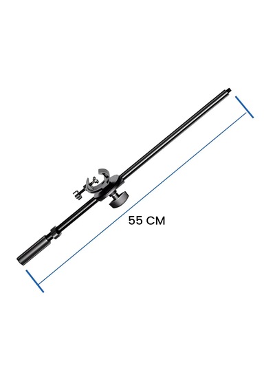 Microcase 55 Cm Ayarlanabilir 1/4 Vida Uçlu Tripod Uzatma Kolu Mikrofon Standı İçin Bağlantı Kelepçeli Boom Kolu - Al5900 55cm