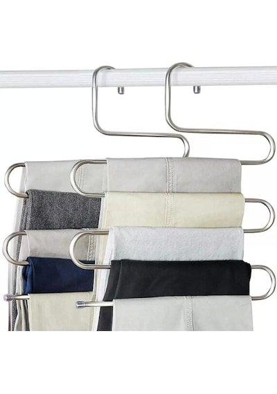 Pantalon Ve Eşarp Askılığı Metal 5 Katlı Metal Beyaz Tr Diğer