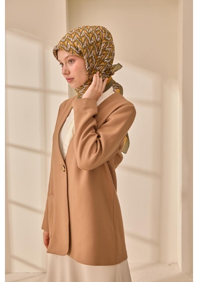 Silk Home Aura Eşarp 140006-18 Haki, Yanık Sarı, Vizon