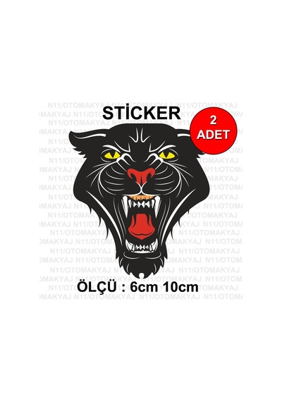 Kaplan Saldırgan - Araba Kask Motosiklet Laptop Taplet Sticker