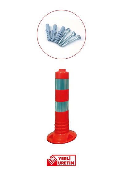 12247 Ub R Soketli Şerit Ayırıcı Esnek Delinatör 50 Cm X 80 Mm Reflektörlü Trafik Ürünü