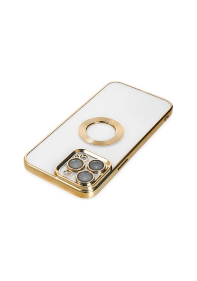 Apple Uyumlu iPhone 14 Pro Max Kılıf Slot Silikon Altın