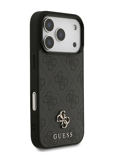 Apple iPhone Uyumlu 18 Pro  Kılıf Guess  Lisanslı M-safe Şarj Özellikli Small 4g Classic Kapak Siyah