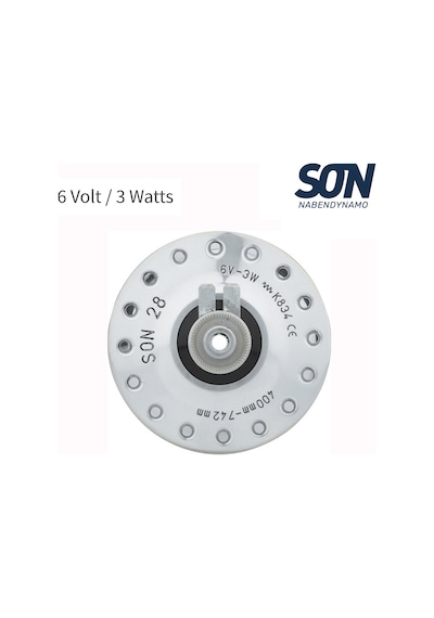 Shimano Son 28 Dinamo Göbek V-fren 6v 3.0watt 36d Qr Gümüş Siyah