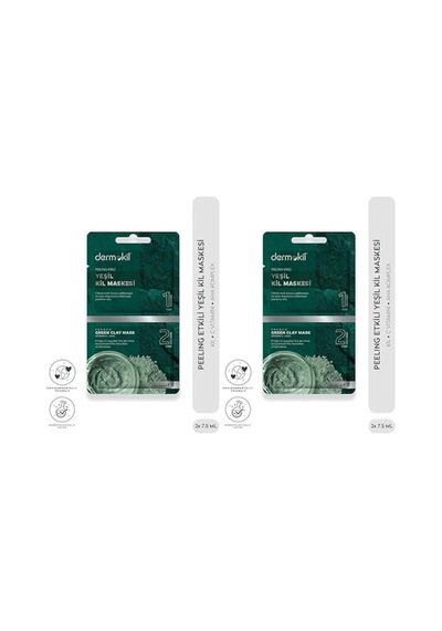Peeling Etkili Yeşil Kil Maskesi 2x 7.5 Ml 2li Paket