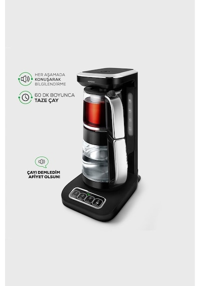Karaca Çaysever Robotea Pro 4 In 1 Konuşan Cam Çay Makinesi
