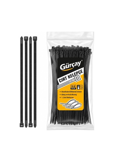 Plastik Cırt Kelepçe Kablo Bağı 100 Adet - 2,5x150mm Genel