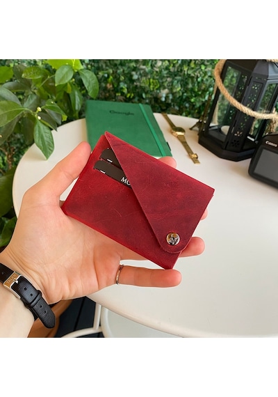 Modica® Vista - Hakiki Deri Unisex Natürel Minimal Cüzdan