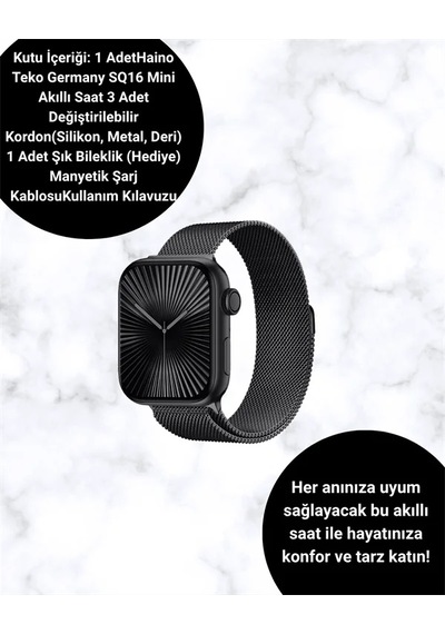 Akıllı Saat Sq-16 Mini Series 10 Unisex Tasarım, Ve Spor Takibi