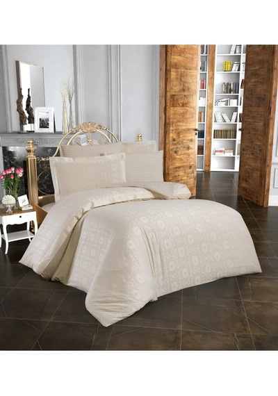 Jardin Bambu Jakar Kumaş Krem Ikili Oksford 60x80 Cm Yastık Kılıfı -1348 Çok Renkli