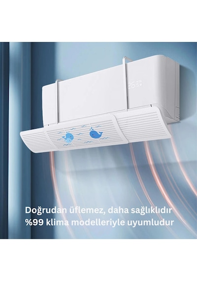 Shopytech Klima Çarpması Önleyici Ayarlanabilir Delikli Hava Yönlendirici Universal Split Klima Rüzg Diğer