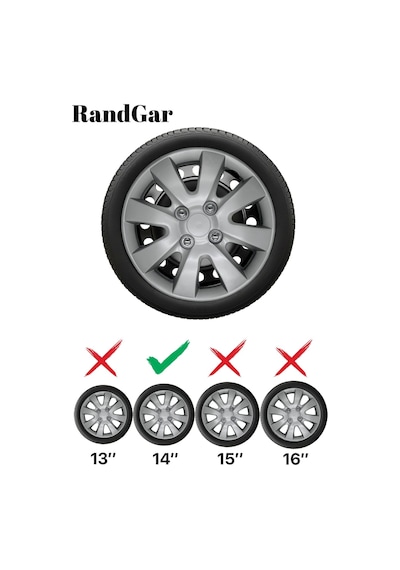 Renault Vel Satis 14 İnç Jant Kapağı 4 Adet Gri G101 Rand