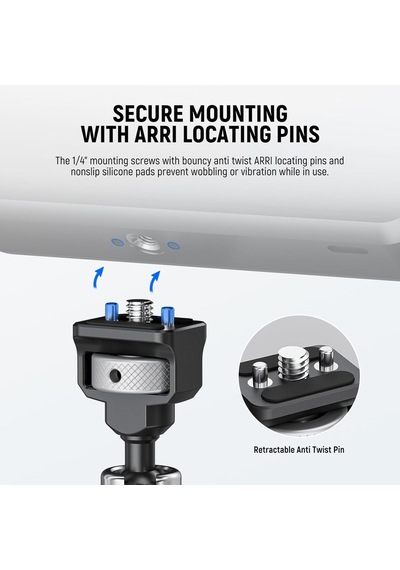 1/4 İnç 1/4 İnç Mafsallı Magic Arm, 360 Küre Başlı Konumlandırma Pimleri, Dslr Aksiyon Kamerası Monitörü V