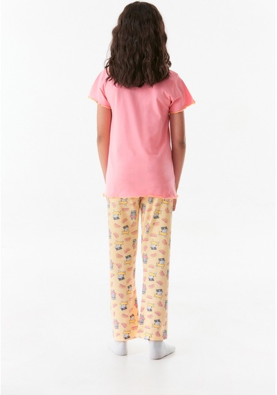 Fullamoda Kedi Baskılı Bisiklet Yaka Kız Çocuk Pijama Takımı 24mıcg631212234-pembe 24MICG631212234-Pembe Fullamoda Kedi Baskılı Bisiklet Yaka Kız Çocuk Pijama Takımı 24mıcg631212234-pembe 24MICG631212234-Pembe