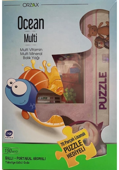Ocean Multi Vitamin Mineral Balık Yağı 150 ML + Puzzle