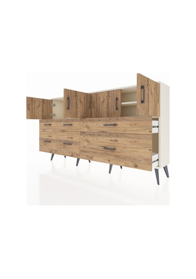 Arges Konsol 4 Raflı 6 Çekmeceli 4 Kapaklı 176x30x99 Aytaşı-çam Atlas Çam - Aytası Arges Konsol 4 Raflı 6 Çekmeceli 4 Kapaklı 176x30x99 Aytaşı-çam Atlas Çam - Aytası
