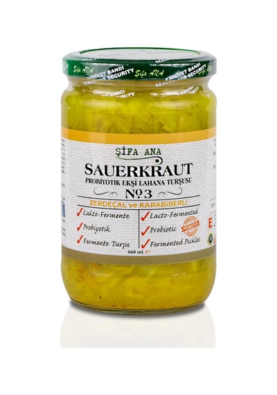 Sauerkraut Ekşi Lahana Turşusu No3 Zerdeçallı 660cc.
