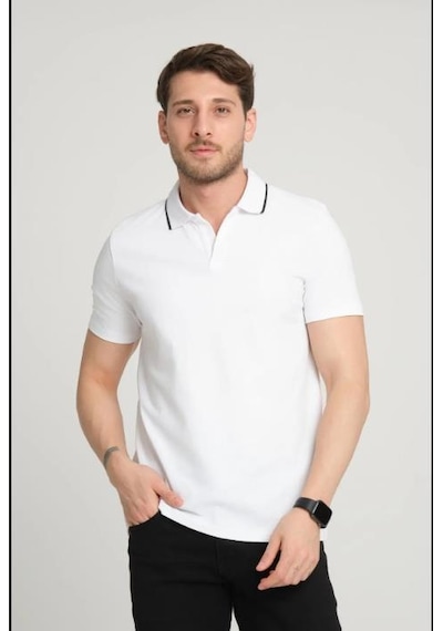 Alexander Gardi Alexandergardı Polo Yaka T-shirt E22-70500 Beyaz