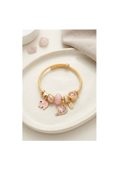 Ve Fil Model Pembe Charmlı Bileklik Tj-bb8748 Evimdeyokyok