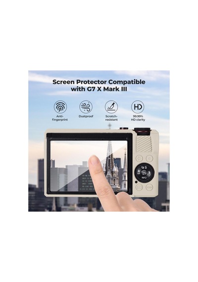 K&f Concept Canon G7x Mark Iıı Beige Krem Slikon Kılıf