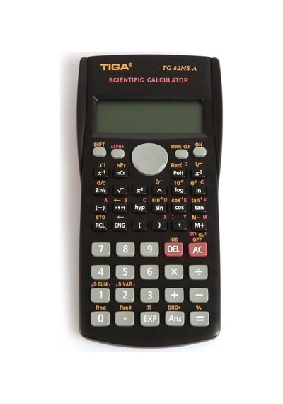 Tiga Bilimsel Fonksiyonlu Hesap Makinesi Tg-82ms-a 12 Hane Siyah