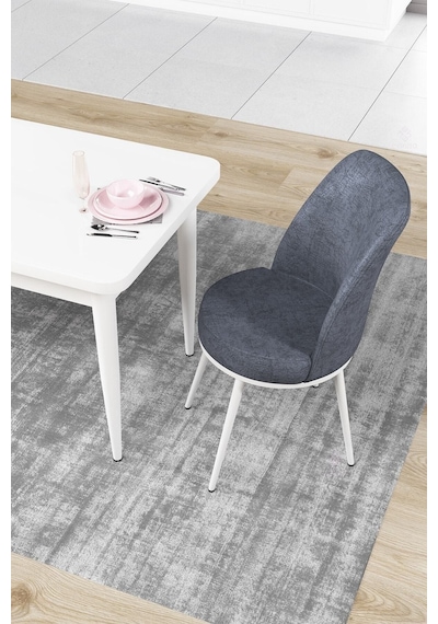 Canisa Concept Nil Serisi 70x110 Sabit Mutfak Masası Takımı Beyaz Masa 4 Füme Sandalye Füme Canisa Concept Nil Serisi 70x110 Sabit Mutfak Masası Takımı Beyaz Masa 4 Füme Sandalye Füme
