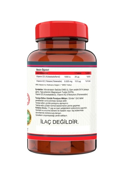 Vitamin D3-k2 120 Tablet 2 Kutu