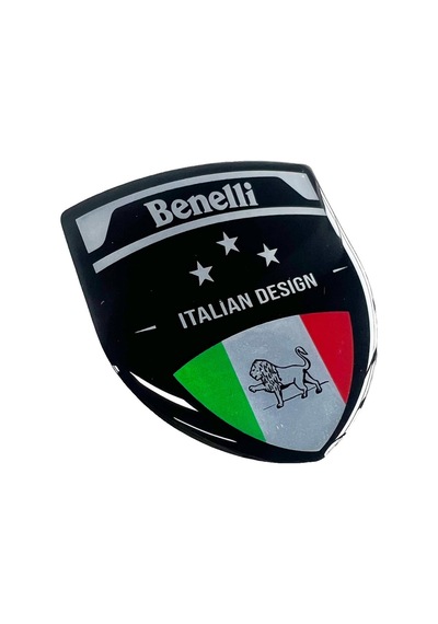 Benelli 3d Gümüş Arma Sticker Redlinegrafik