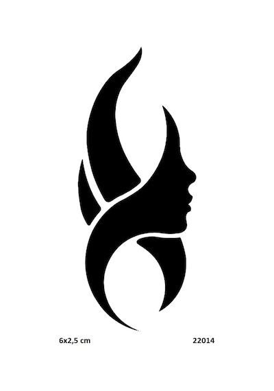 Airbrush Tattoo Tribal Yüz Yapışkanlı Stencil Süsleme Ve Boyama Kalıbı