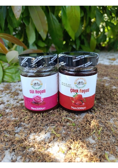 Çilek Reçeli Ve Gül Reçeli Toplam 700 Gr