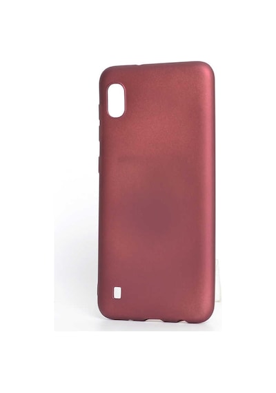 Ekılıf - Samsung Galaxy A10 Uyumlu Kılıf Mat Soft Premier Silikon Kapak - Mürdüm