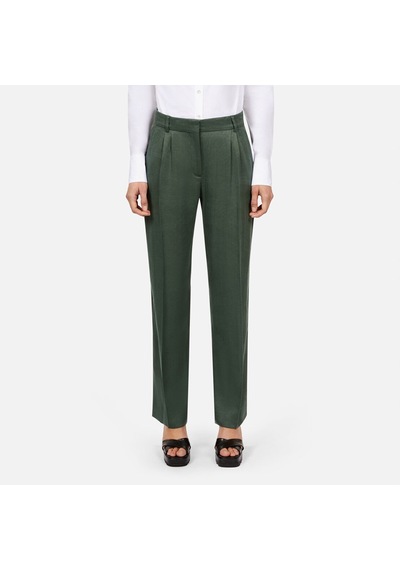 The Kooples Kadın Yeşil Keten Karışımlı Pantolon